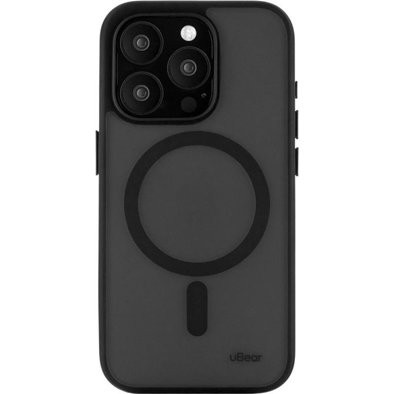 CS293BL67PMT-I23M Чехол защитный uBear Cloud Mag Case, iPhone 15 Pro Max, MagSafe, черный